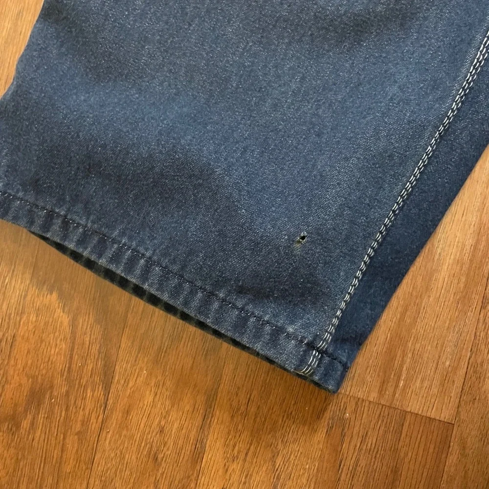 Vintage Roebucks Carpenter Jeans Mens 42x30 Dark Wash Denim Workwear Pants
